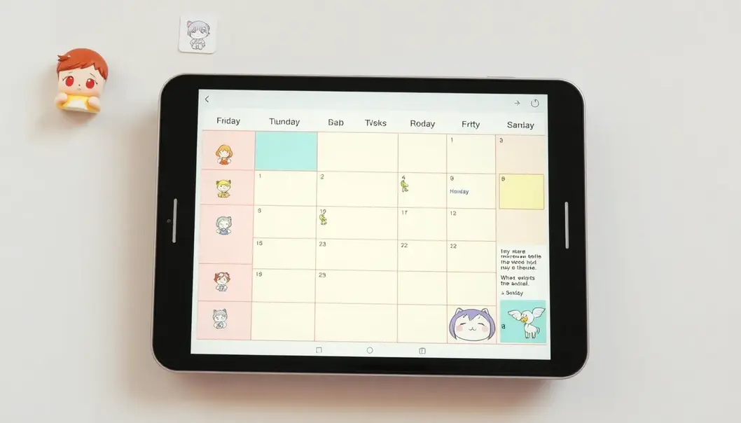 An anime-themed planner app to organize your day with a touch of flair.